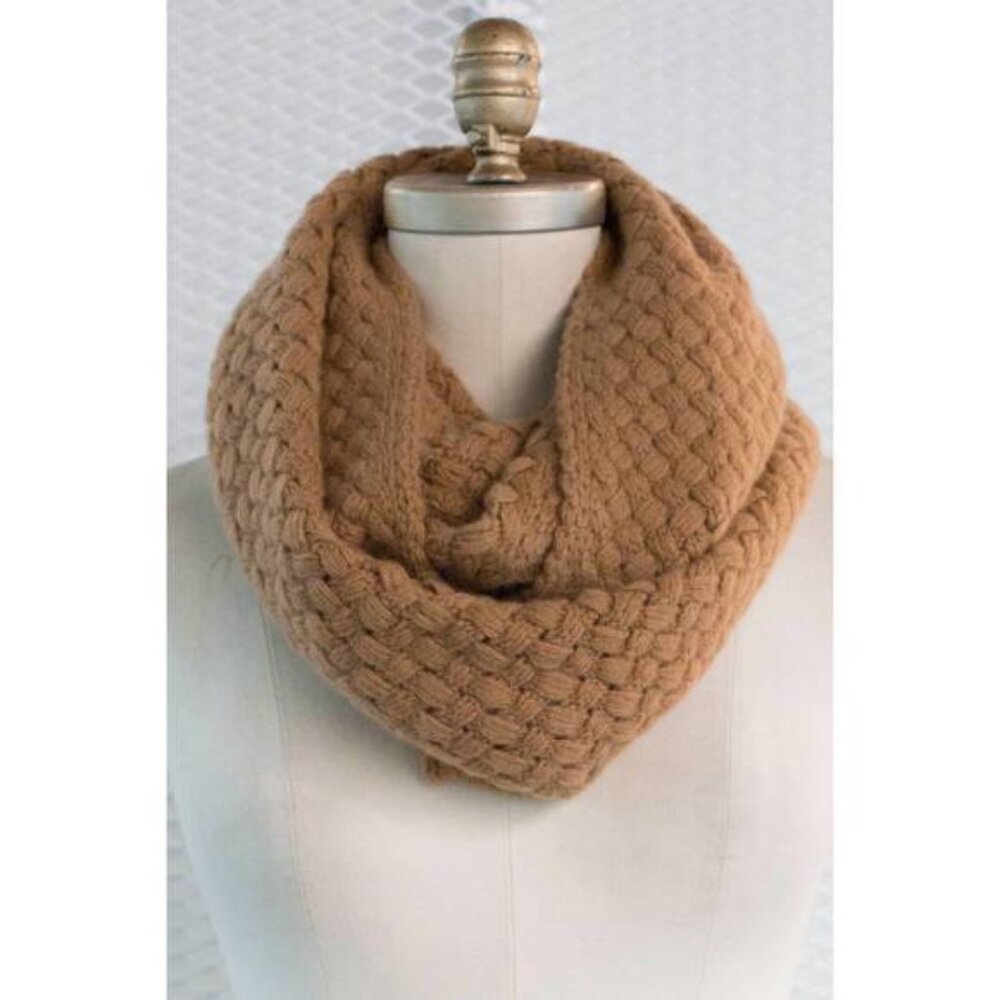 NWT 360 Cashmere Brown Knit 100% Cashmere Wrap
